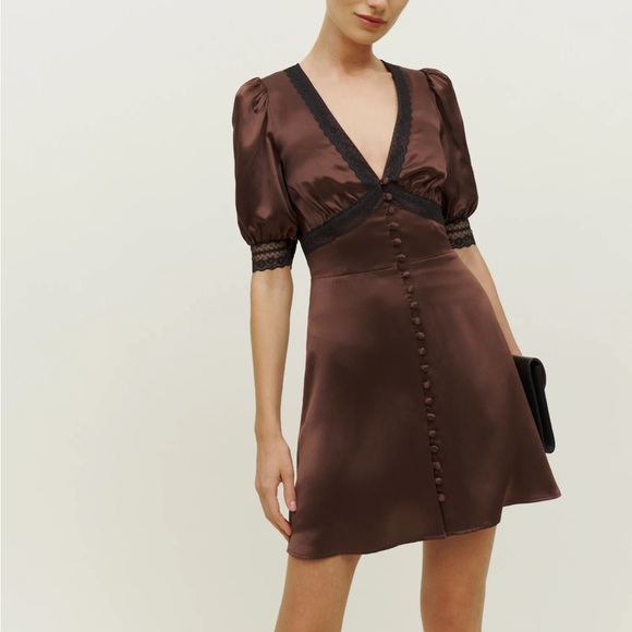 BNWT Cafe coloured silk reformation dress - Picture 2 of 2